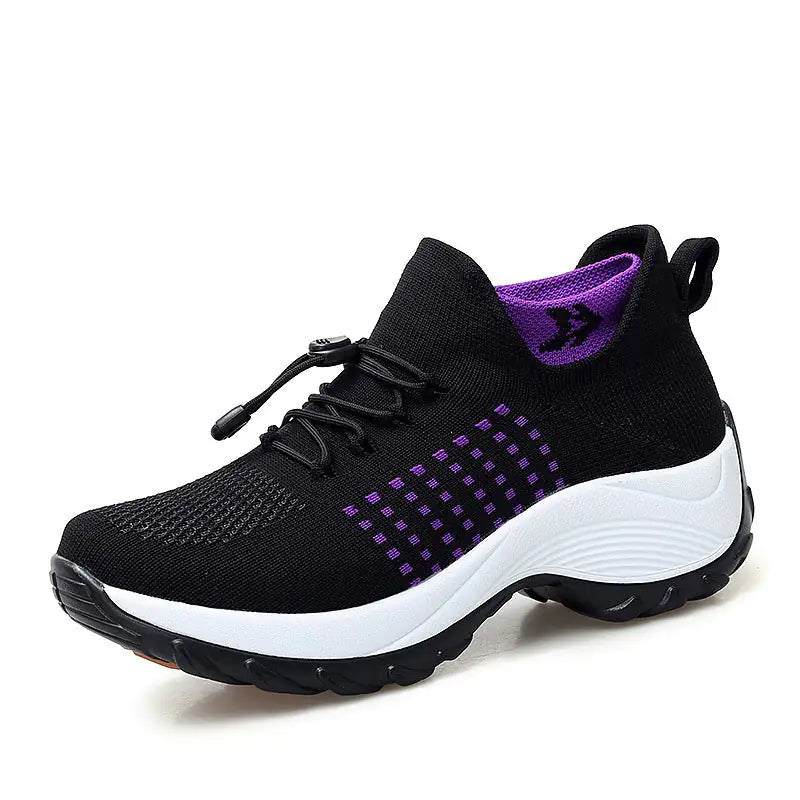 Womens Breathable Mesh Lightweight Round Toe Running Trainers