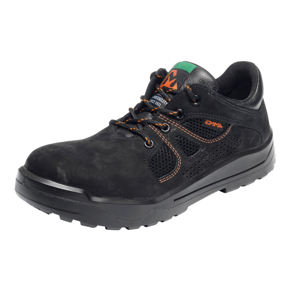 Emma 704567 Lemans XD Wide Fit Metal Free Safety Trainers Shoe Black / Grey