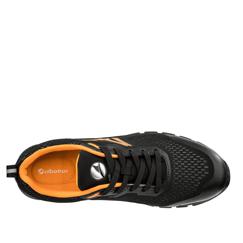 Albatros Levitate Low S1PS SR Fibreglass Safety Trainers Black/Orange