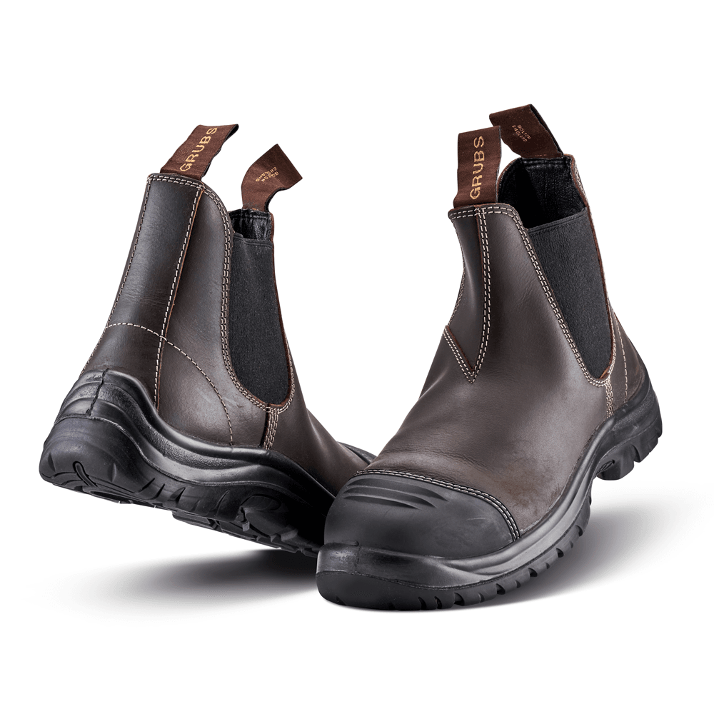 Grubs Tornado Safety Dealer Work Boot Mahogany