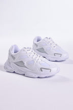 Unisex Leather Block Heel Waterproof Lace Up Trainers