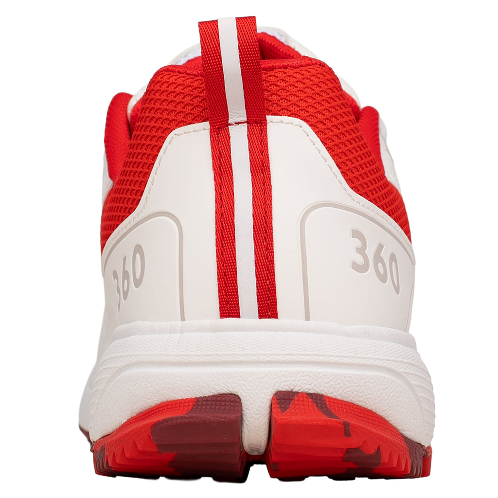 Newbery 360 White Red Pimple Cricket Shoes