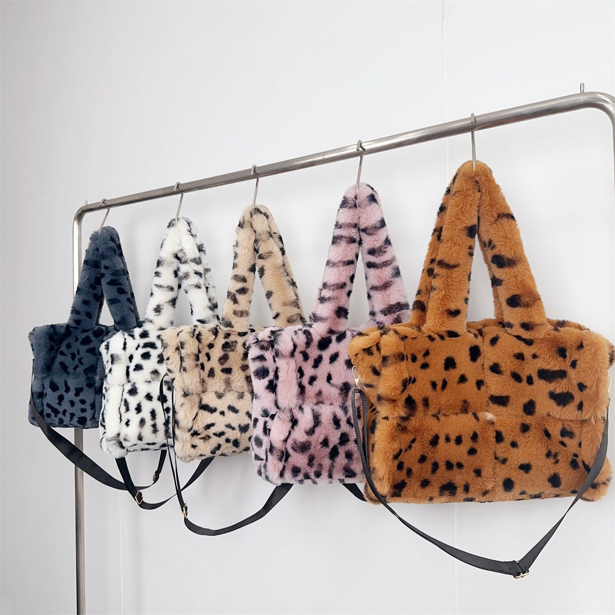 Leopard Print Large Capacity Tote Messenger Bag