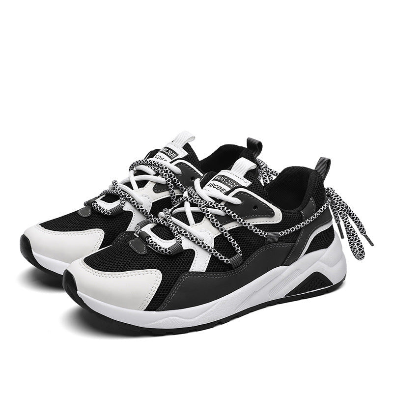 Breathable Mesh Lightweight Platform Round Toe Running Trainers