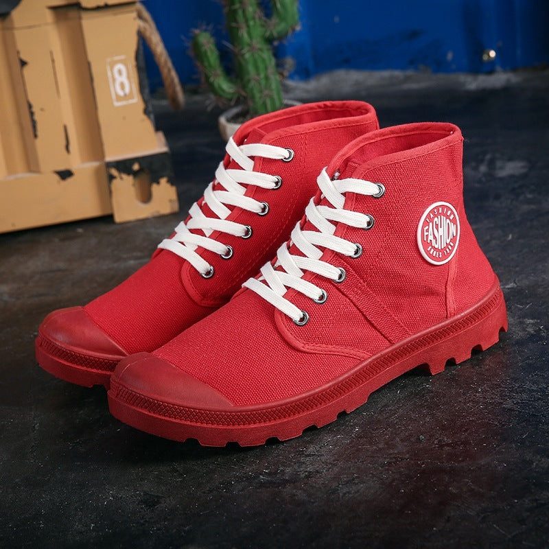 Canvas Wedge Heel Trainers