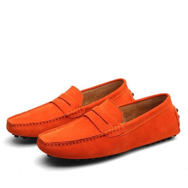 Mens Leather Anti Skid Round Toe Casual Shoes