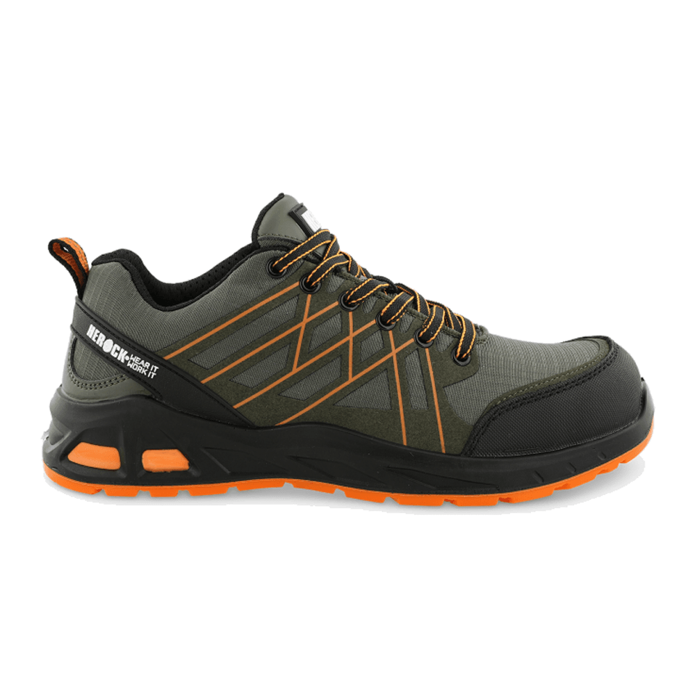 Herock Varro S1P Antistatic Lightweight Safety Trainers Dark Kaki