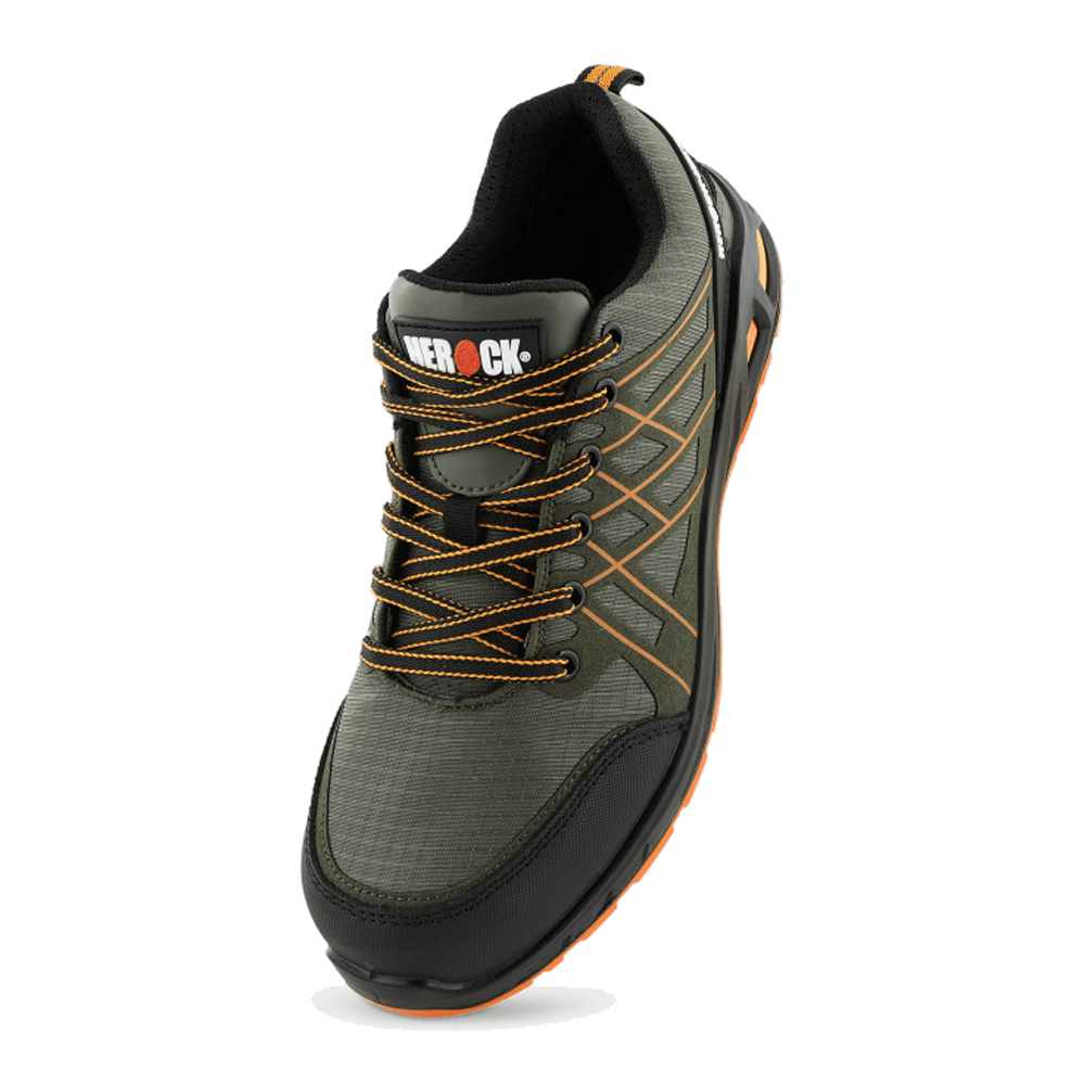 Herock Varro S1P Antistatic Lightweight Safety Trainers Dark Kaki
