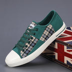 Mens Canvas Lightweight Height Increasing Low Top Trainers