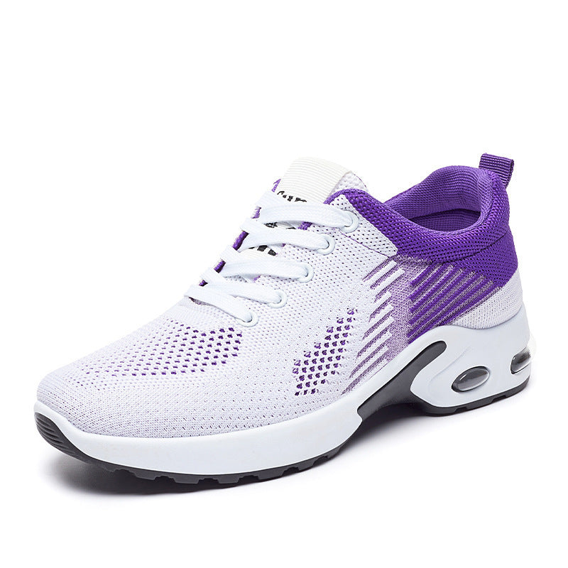 Womens Breathable Mesh Lace Up Round Toe Running Trainers