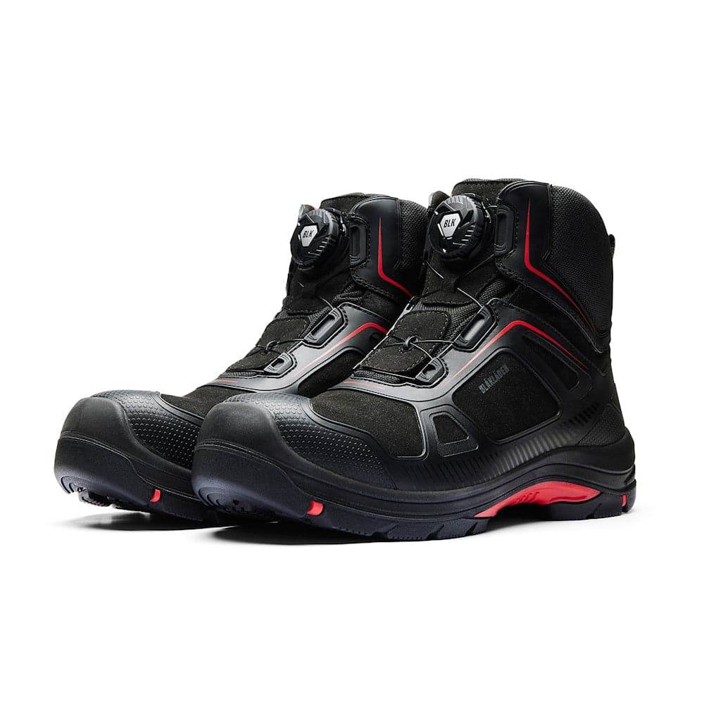 Blaklader 2473 Gecko Lightweight Water Repellent Safety Boots Black/Red / Black/Yellow