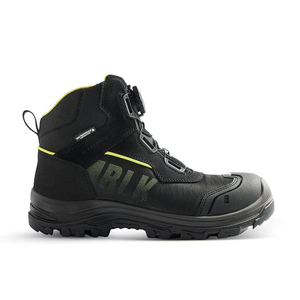 Blaklader 2478 Storm Waterproof Safety Boots Black/Hi-vis Yellow