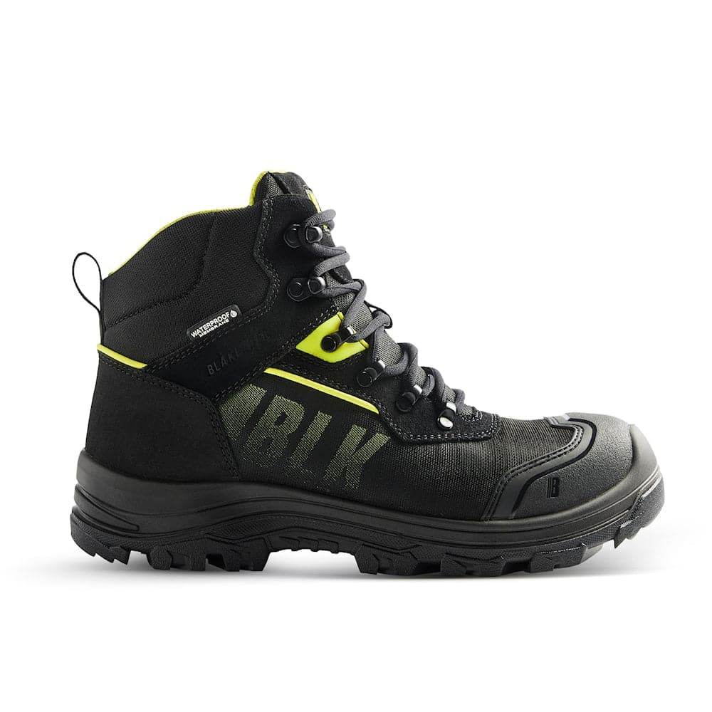 Blaklader 2479 Storm Waterproof Thinsulate Safety Work Safety Boots Black/Hi-vis Yellow