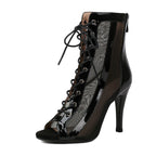 Strap Jazz Dance High Heels Heels Dance Shoes Elastic Dance Short Boots Summer Sandals