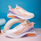 Breathable Mesh Lightweight Lace Up Round Toe Trainers