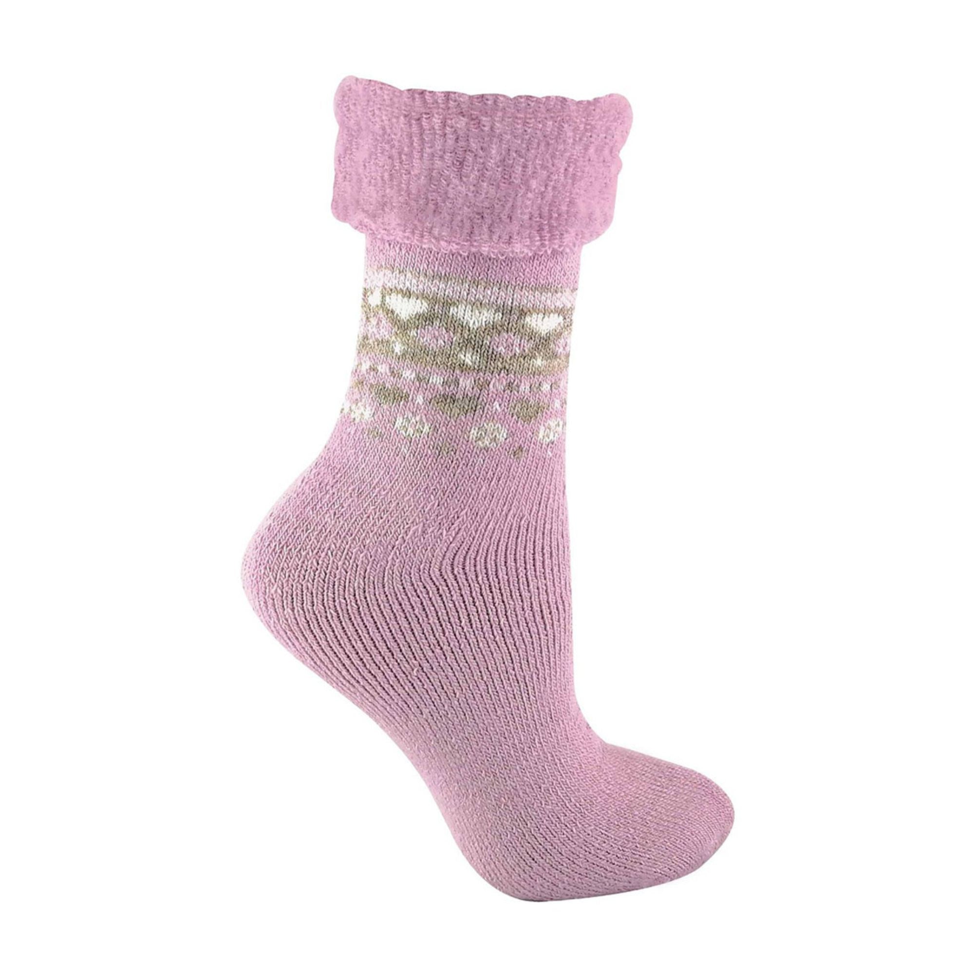 Sock Snob 1 Pack Womens Turn Over Top Warm Nordic Bed Socks for Winter