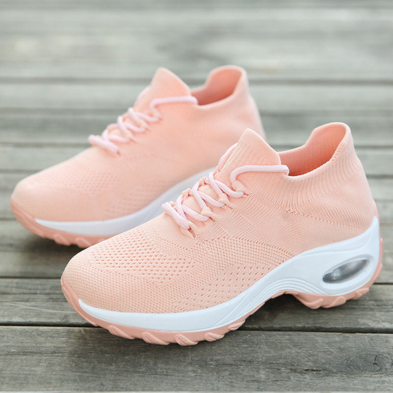 Womens Breathable Lightweight Platform Waterproof Trainers