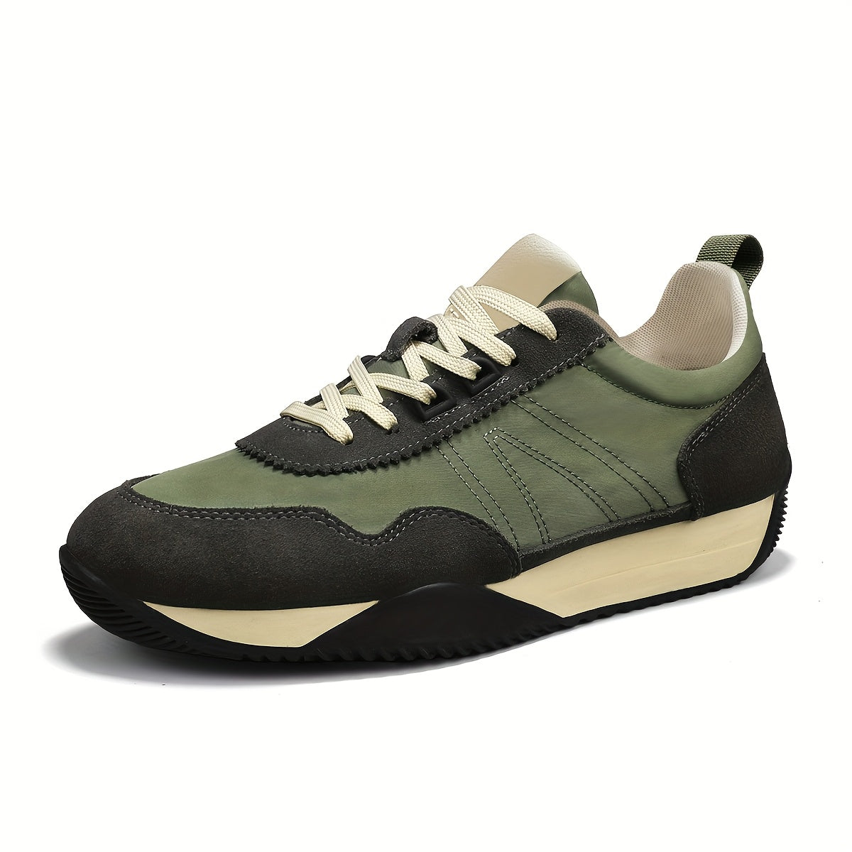 Mens Breathable Low Top Lace Up Round Toe Trainers