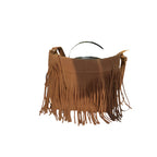 Dark Brown Tassel Retro Crossbody Shoulder Bag