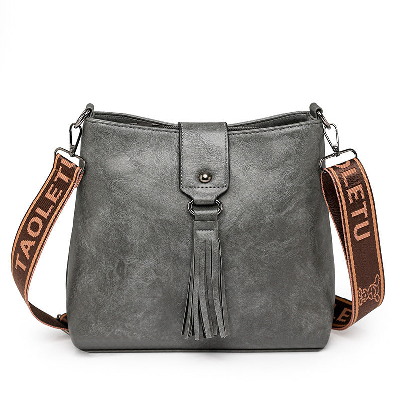 Womens Retro Bucket Shoulder Messenger Bag