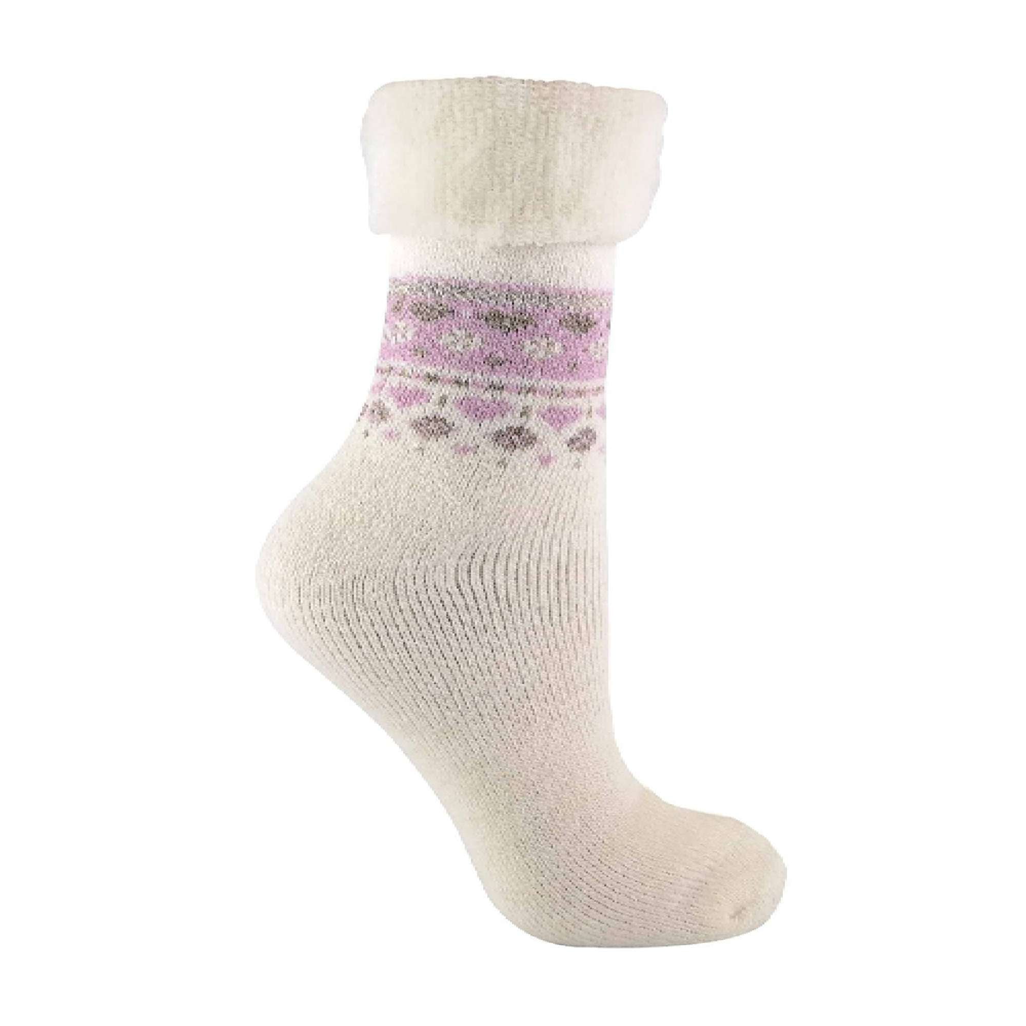 Sock Snob 1 Pack Womens Turn Over Top Warm Nordic Bed Socks for Winter