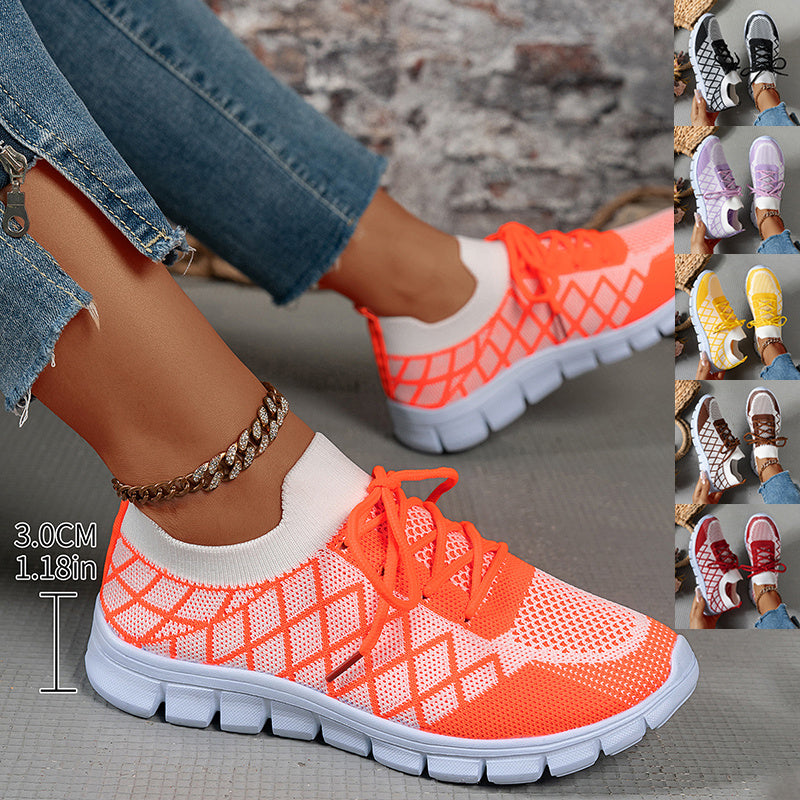 Womens EVA Breathable Lightweight Cushioned Running Trainers