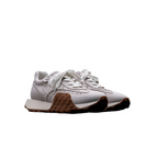 Leather Non Slip Breathable Thick Sole Grey Trainers