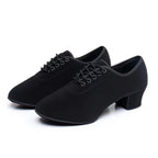 Mens Canvas Black Heels