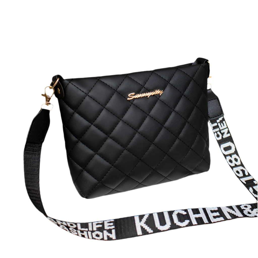 Lingge Embroidered Small Chain Crossbody Bag