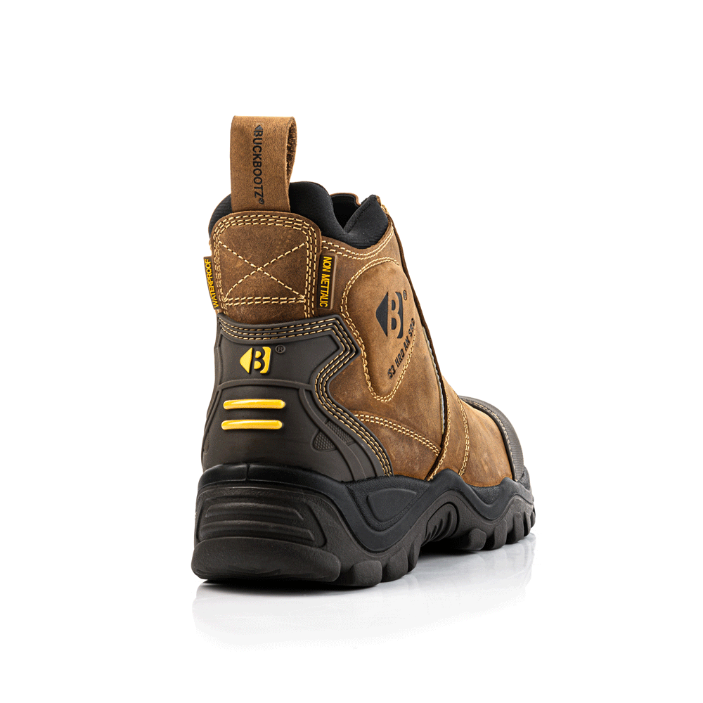 Buckler BSH014 S3 Leather Waterproof Safety Dealer Boots Black / Brown