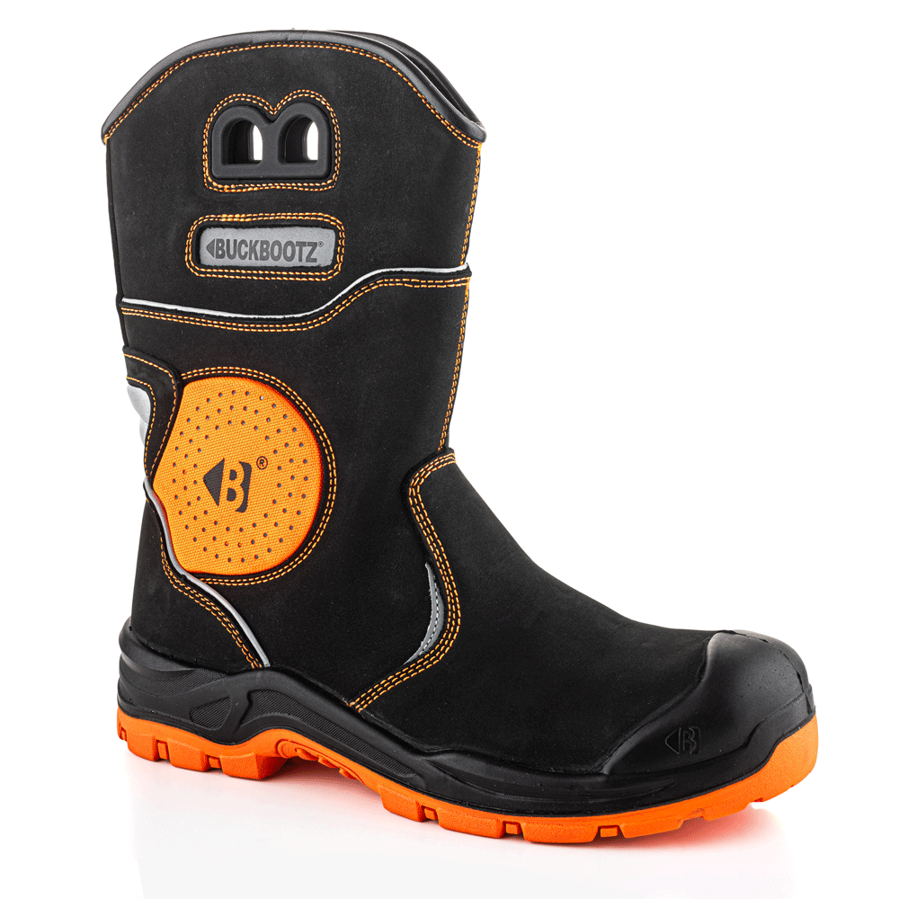 Buckler BVIZ5 S7 360 Degrees High Visibility Metal Free Waterproof Safety Rigger Boots Black / Orange