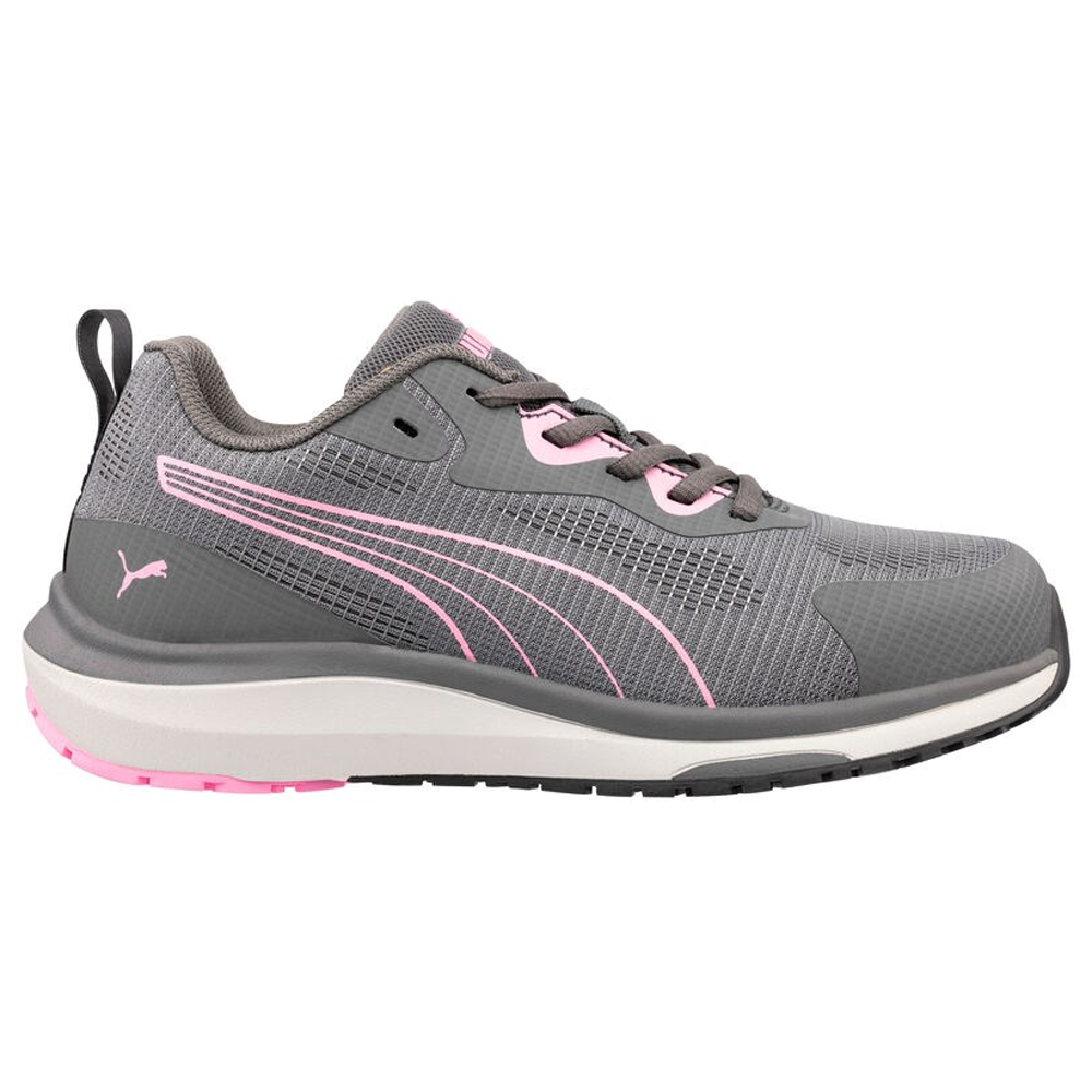 Puma Celerity Womens Low S1 HRO SRC Safety Work Safety Trainers Shoe Grey / Pink