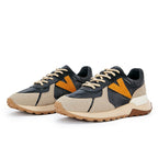 Mens Leather Breathable Trainers