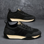 Mens Breathable Low Top Lace Up Round Toe Trainers