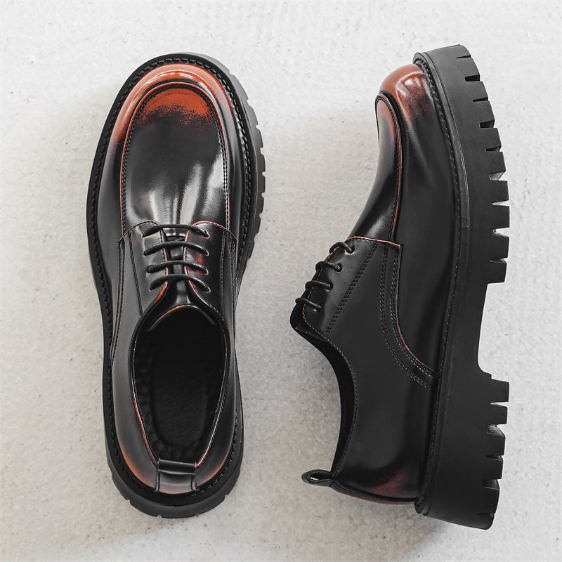 Mens Leather Round Toe Shoes