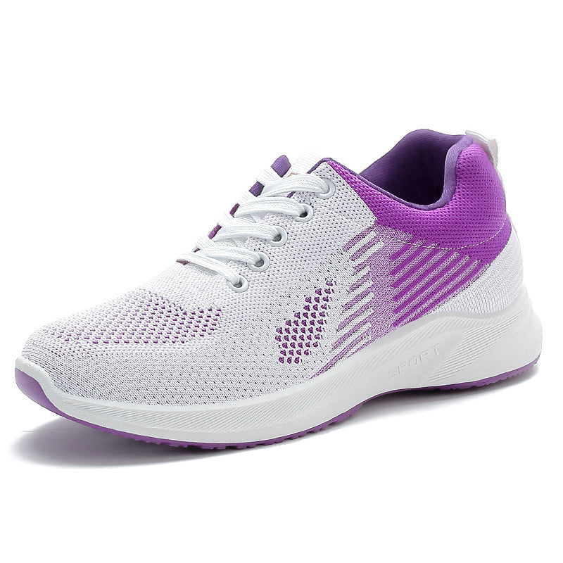 Womens Breathable Mesh Lightweight Low Top Lace Up Trainers