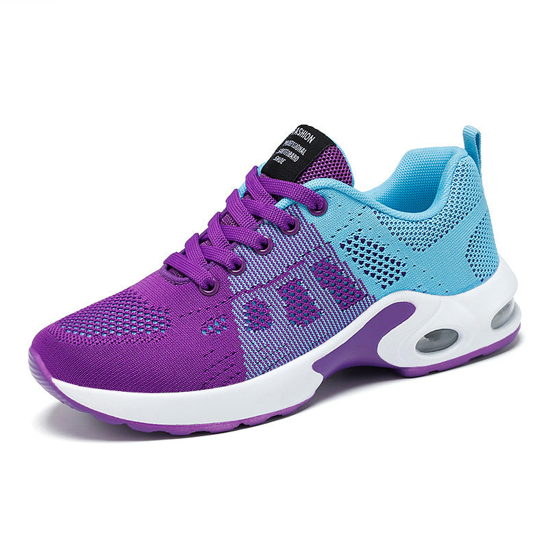 Womens Breathable Mesh Lightweight Low Top Lace Up Running Trainers
