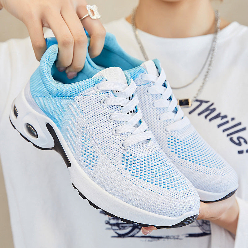 Womens Breathable Mesh Lace Up Round Toe Running Trainers