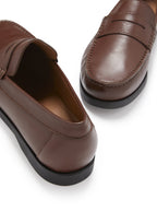 Hugs & Co Mens Boat Loafers Brown Leather