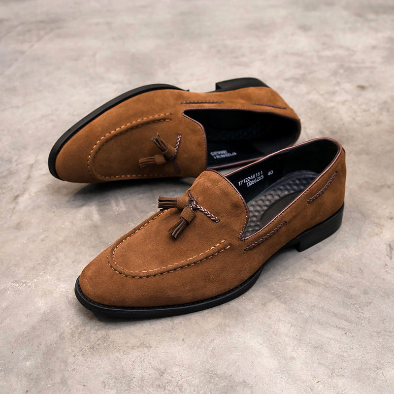 Mens Leather Breathable Slip On Casual Shoes