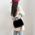 Womens Faux Fur Style Tote Bag