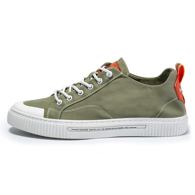 Mens Canvas Breathable Height Increasing Low Top Trainers