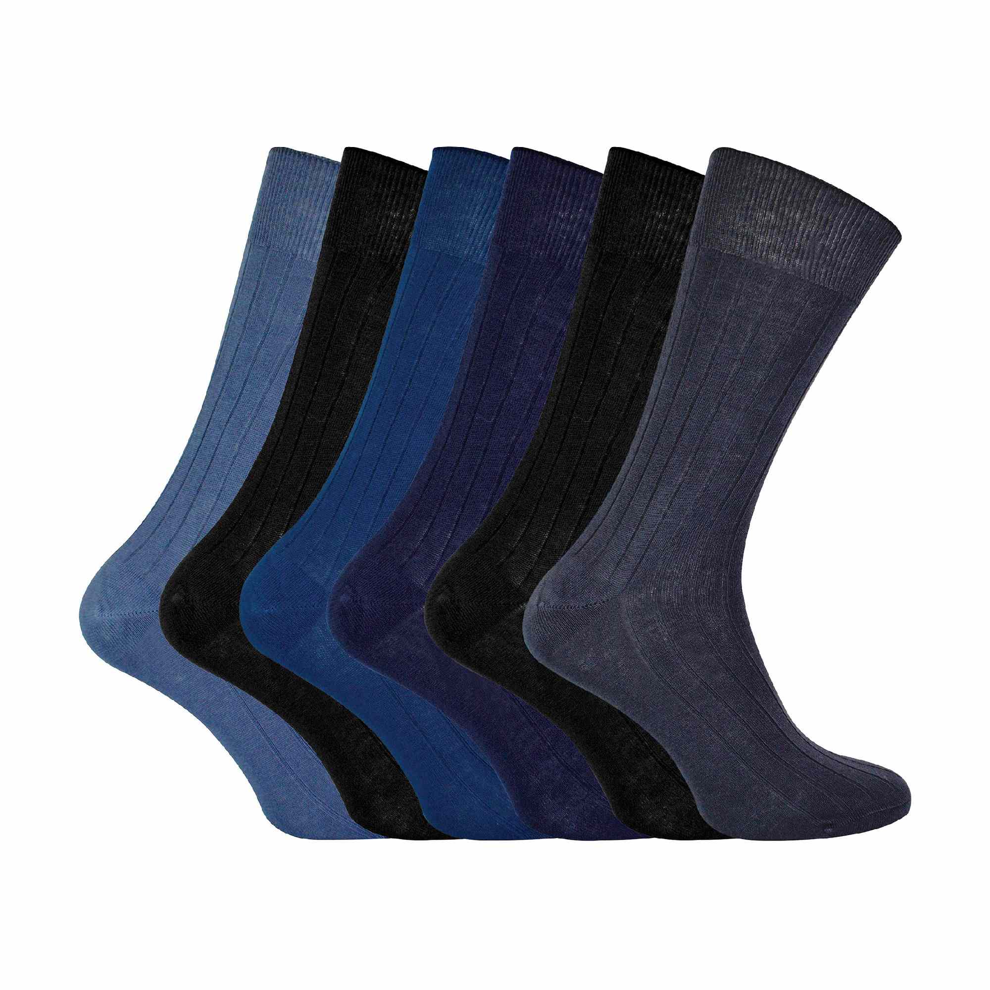 Sock Snob 6 Pack Mens 100% Egyptian Cotton Dress Socks