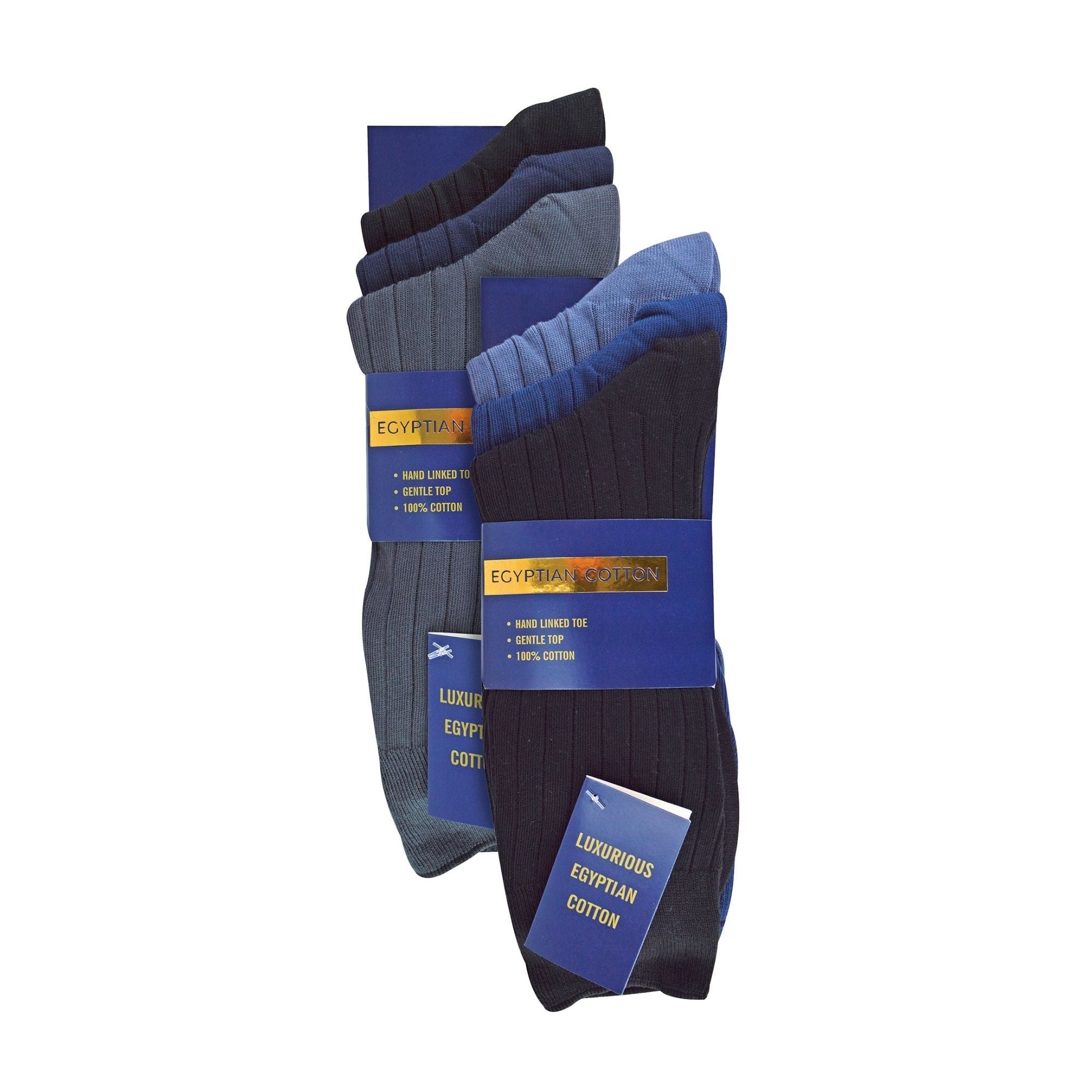 Sock Snob 6 Pack Mens 100% Egyptian Cotton Dress Socks
