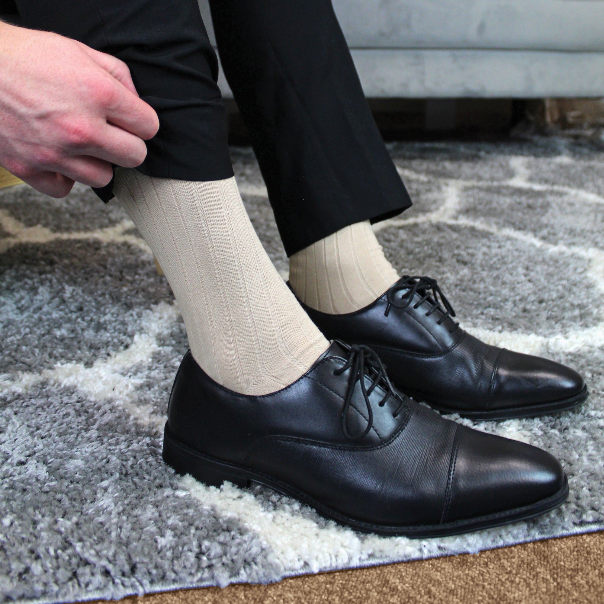 Sock Snob 6 Pack Mens 100% Egyptian Cotton Dress Socks