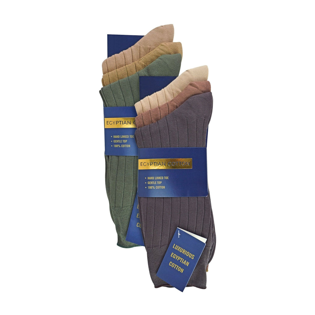 Sock Snob 6 Pack Mens 100% Egyptian Cotton Dress Socks