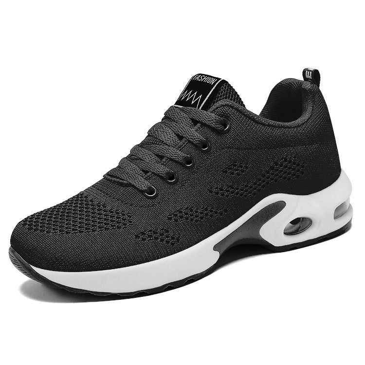 Womens Breathable Mesh Wedge Heel Round Toe Running Trainers