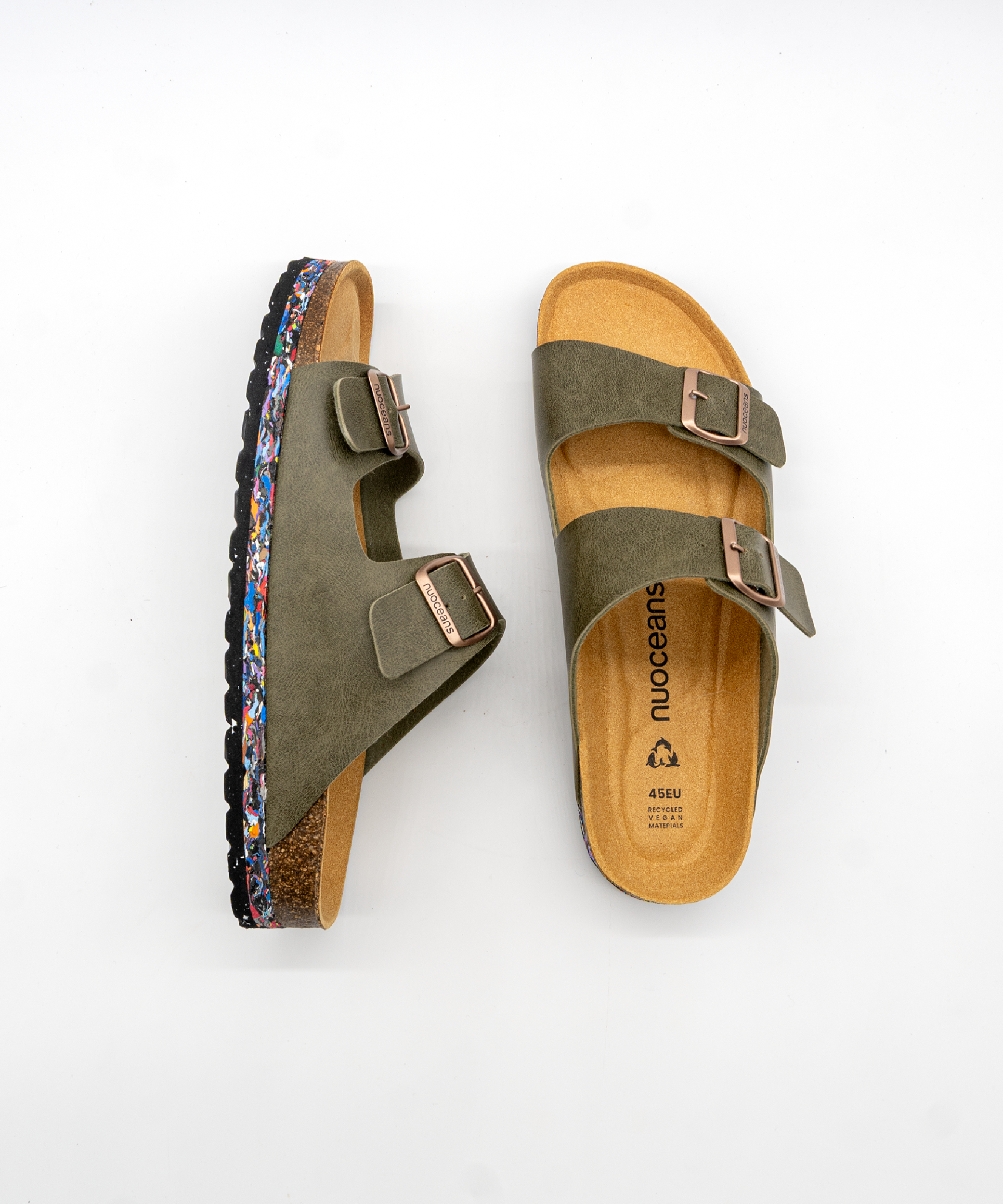 Nuoceans Nori Khaki Vegan Sandals