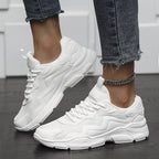 Breathable Mesh Low Top Lace Up Round Toe Trainers