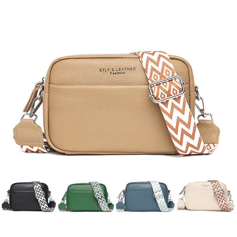 Womens Small Square Crossbody Bag With Wide Strap